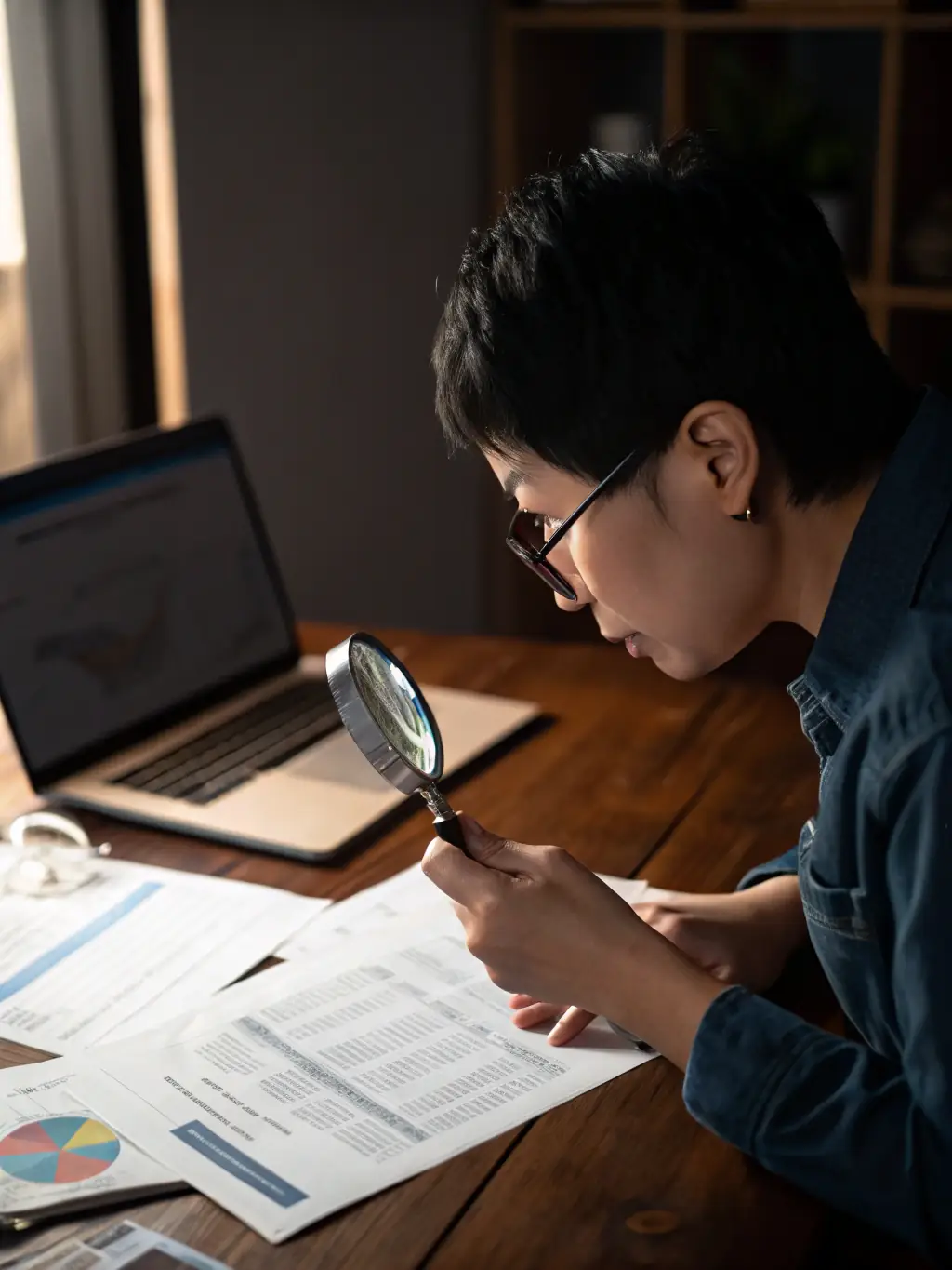 A professional businessman confidently reviewing a credit report in a modern office setting, highlighting the importance of accurate financial data for business growth.